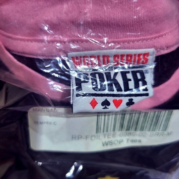 WSOP brown and pink with gold Ace of Spade T-shirt NIB - Picture 4 of 4